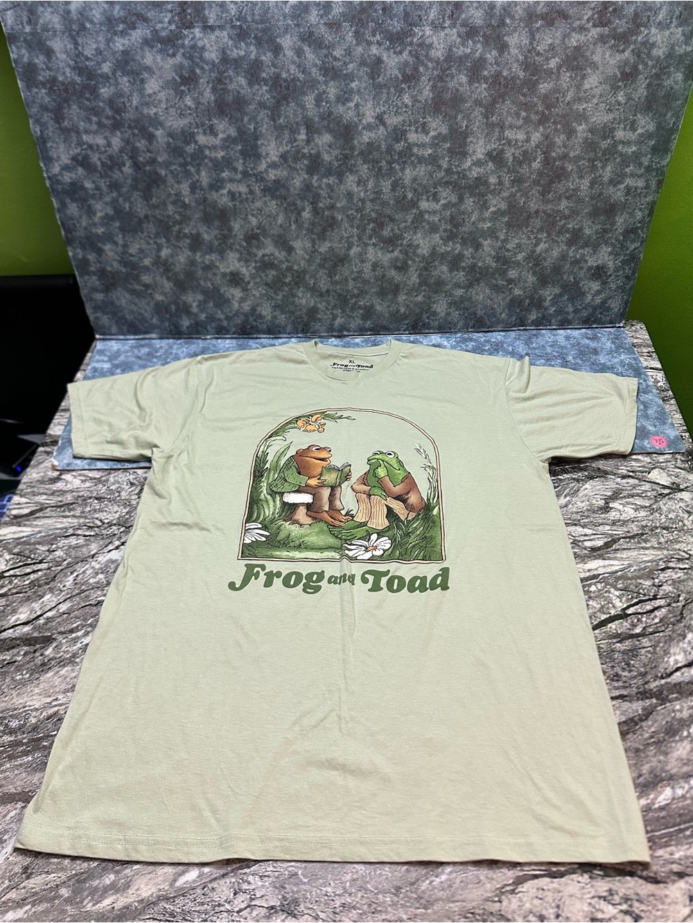 Frog and Toad Graphic Tee - Light Sage Green XL